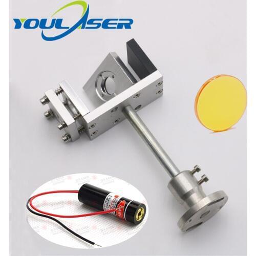 Whole Set 20mm Co2 Laser Beam Combiner with Mount and Laser Pointer For Laser Engraving Cutting Free Shipping
