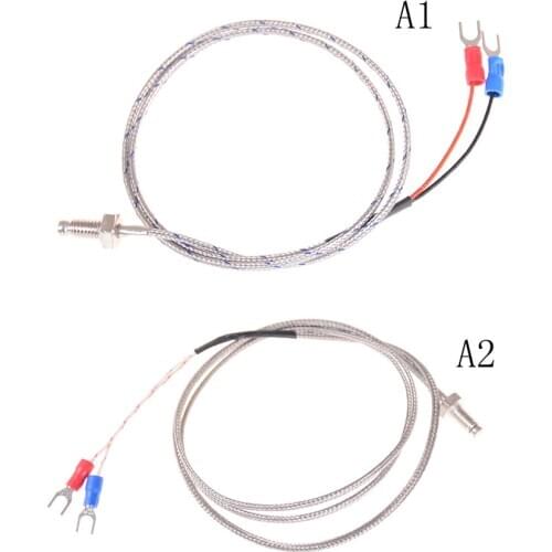 Wire K Type Thermocouple Temperature Controller M6 Screw Probe K Type Thermocouple 0.5m/ 1m Industrial Temperature Sensor Cable