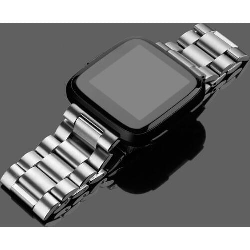 Newest For Fitbit Versa Watch Strap Luxury Stainless Steel Chain Replacement Wrist Band Straps For Fitbit Versa Smart Watchbands