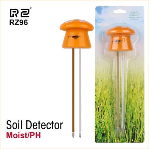 RZ Mini Soil PH Moisture Humidity Measuring PH Meter Soil Moisture Monitor Hygrometer Gardening Plant Farming Moisture Tester