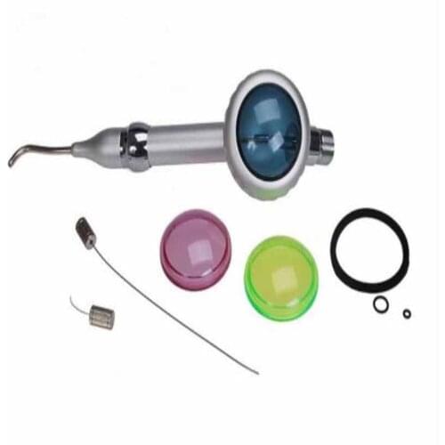 Dental Air Polisher Teeth Polishing Air Prophy Borden 2Holes B2 Metal Silver