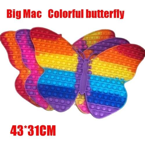 2021new Ping Sound Big Size Luminescence Push Bubble Autism Needs Squishy Stress Reliever Adult Kid Funny Anti-stress Fidget Toy