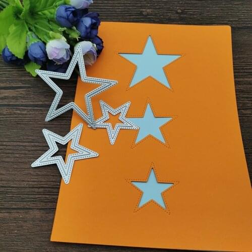 3pcs/Set star suit Metal Cutting Dies Stencils For DIY Scrapbooking Decorative Embossing Handcraft Die Cutting Template