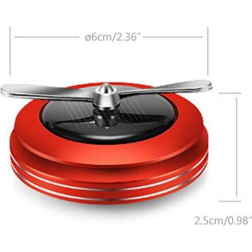Ornament for All Car Solid Long-Lasting Mini Fragrance Diffuser Solar Energy Perfume Holder Propeller Automatic Rotate G5AD