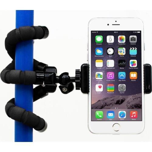 Universal Compact Flexible Octopus Style Black Tripod Stand Holder/Mount for phone
