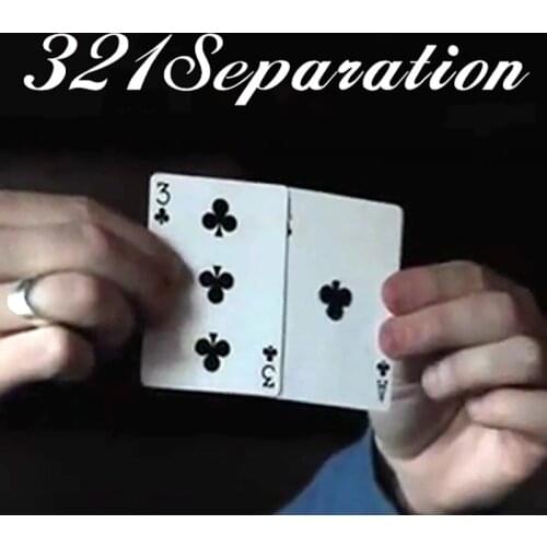 VC 321 Separation Magic Tricks Visual Playing Card Separate Close Up Street Illusion Gimmick Mentalism Magia Card Fun Puzzle Toy