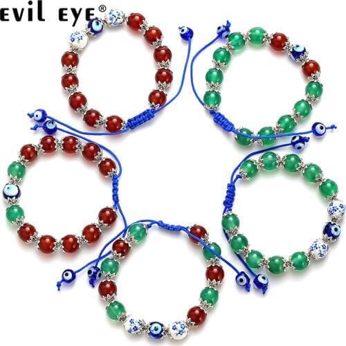 EVIL EYE High Quality New Fashion Stone Charm Blue Rope Bracelet with blue eyes Gift for Women man EY4707