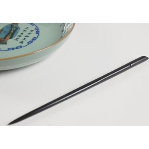 Vintage Traditional Chinease Hairpin Sticks Natural Wooden Black Ebony Handmade Ethnic Japanese Chopsticks for Hair Accessories