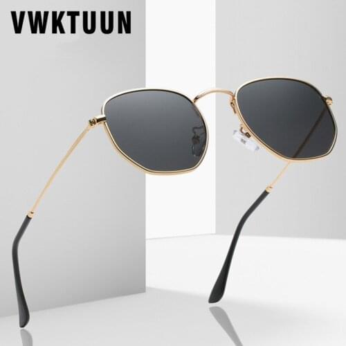 VWKTUUN Polarized Sunglasses Women 2021 Metal Frame Womens Sunglasses Luxury Square Shade Brand Designer Driving Driver Eyewear