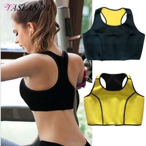 Women Racerback Sports Bras Gym Activewear Workout Bra Neoprene Sweat Sauna Vest Slimming Tops Fitness Seamless Bralette