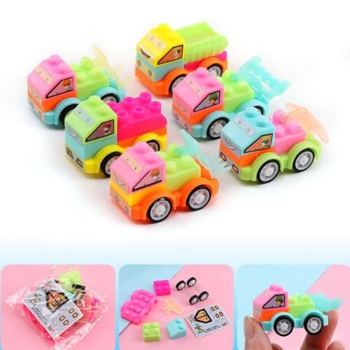 10Pcs/set Kid Mini Cars Boy Toys Mini DIY Assembly Car Diecasts Toy for Baby Shower Souvenir Party Favor Toys Funny Cars Mold