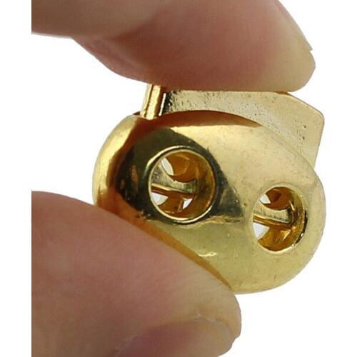 10pcs Pack Cord Lock Toggle Stopper Bean Gold Tone Size: 18mm*15.5mm Toggle Clip NK204
