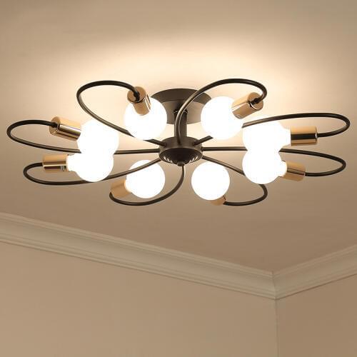 2018 new Modern wrought iron led chandelier lighting decoration for living room bedroom shop home 3 6 8 head 110v 220v