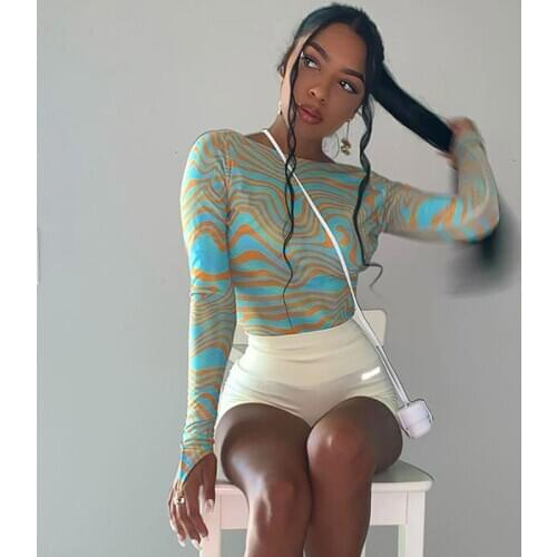 2021 Winter Women Sexy Backless Bodysuit Spring Bodycon Zebra Printed Bodysuits Body Tops For Women Female