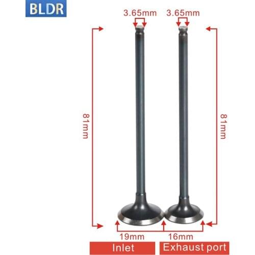 3.65mm 250CC Motorcycle Engine Inlet Outlet Intake Valve Exhaust Valve Stem Kit For Suzuki GSF250 GJ74A 74A GSX250 GSX GSF 250
