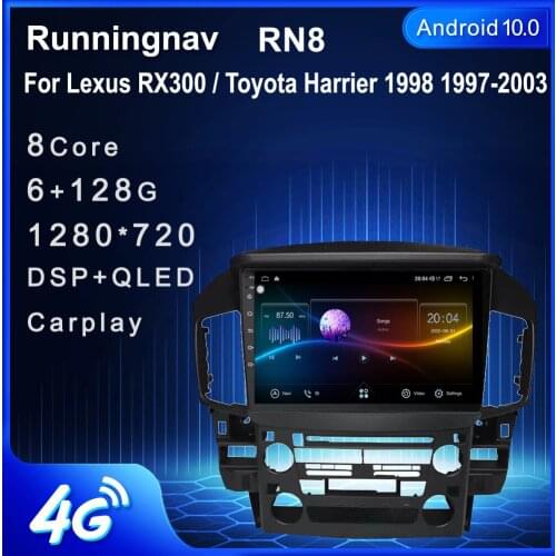 4G LTE Android 10.1 For Lexus RX300 Toyota Harrier 1998 1997-2003 Car Radio Multimedia Video Player Navigation GPS RDS no dvd