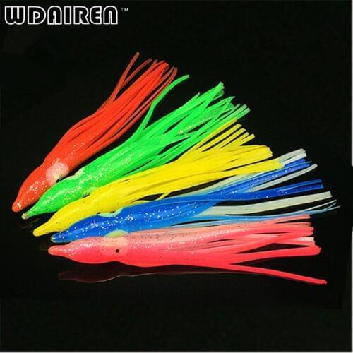 5PCS/LOT Fishing Squid Lures Soft 11CM 3G Fishing Jigging Lure Sea Fishing Squid Jigs Artificial Soft Bait Trulinoya FA-332