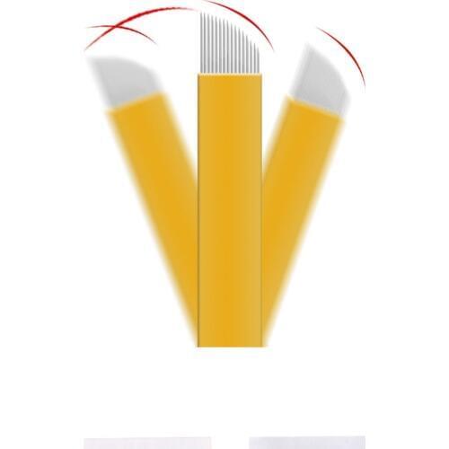 50Pcs 14 Pins Microblading Needles Tattoo Permanent Needles for Eyebrow Embroidery Pen Pernement Makeup