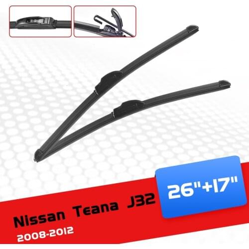 CELANOVA Car Wiper Blade For Nissan Teana J32 2008-2012 26"+17" Windscreen Windshield Rubber Wiper