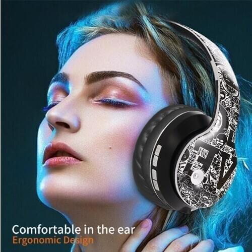B1 Wireless Gaming Headset Bluetooth V5.0 HD HIFI Stereo Noise Canceling Hands-free Headphone with TF Card Slot Mic Earphone