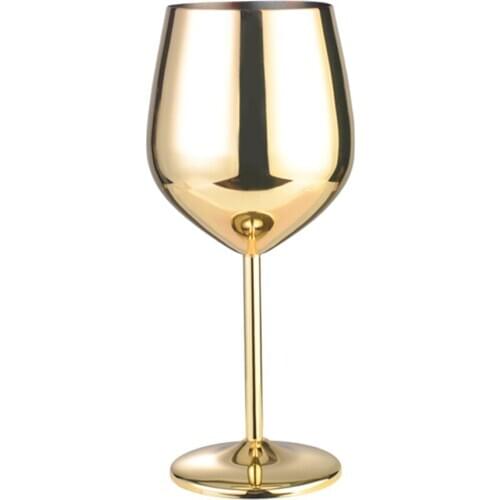 17oz Red Wine Glasses, Stainless Steel Goblet for Home Restaurant and Hotel Wine Tasting, Elegant Party Drinking Dinnerware