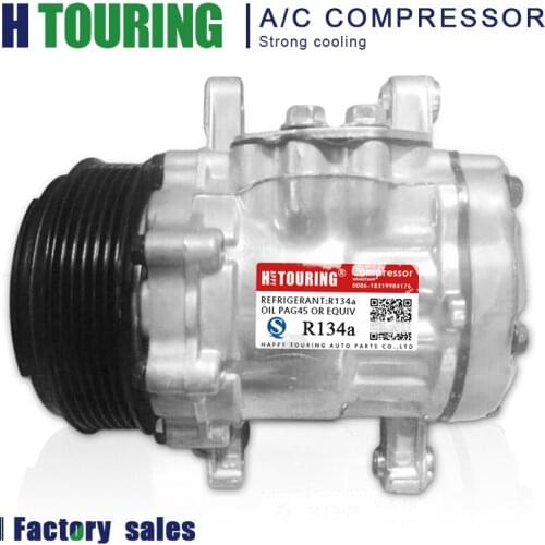 For Caterpillar SD7B10 SANDEN 7B10 AC Compressor for Car CATERPILLAR CAT 1985 - 2008 7176 SD7176 12V