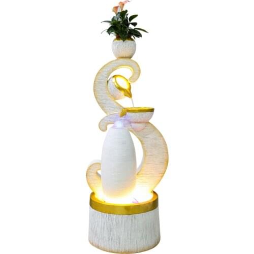 Nordic Style Water Fountain Living Room Decoration Modern Decoration Office Lucky Water Landscape Floor Indoor Humidifier