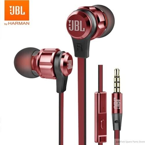 JBL T180A Earphone Stereo In-Ear Running Sports 3.5mm Wired Earbuds Pure Deep Bass Game Music Headset Handsfree Calls with Mic