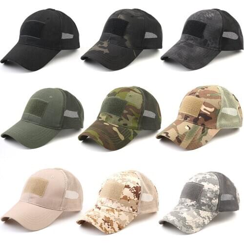 Outdoor Multicam Camouflage Adjustable Cap Mesh Tactical Military Army Airsoft Fishing Hunting Hiking Snapback Hat Cycling