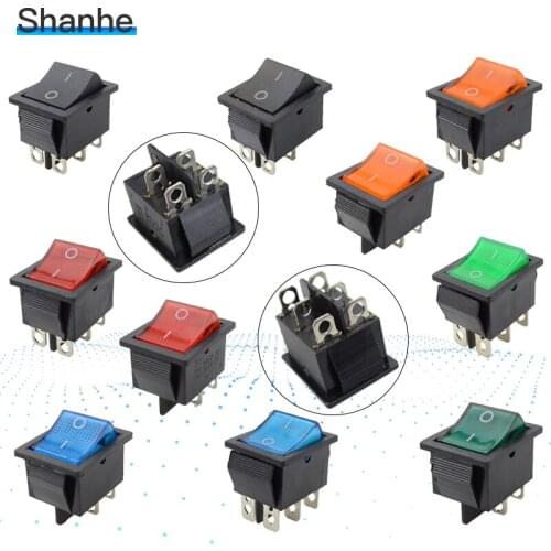 KCD4 On-Off-On 6P / On-Off 4P Latching Rocker Switch 15A 250VAC