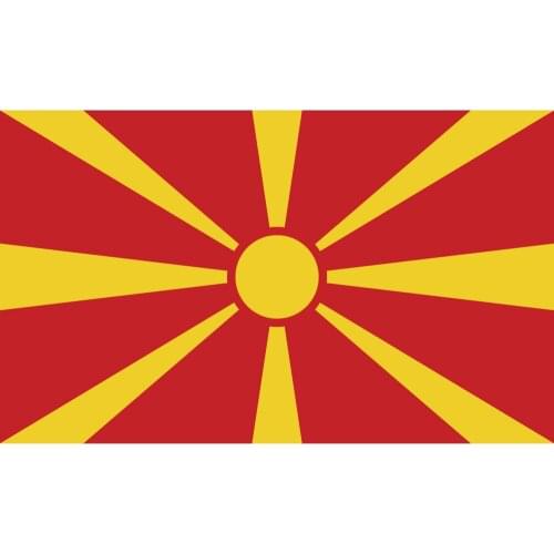 Flying Flag 3x5ft 90*150cm/60*90cm/15*21cm Car Flag Macedonia National Flag