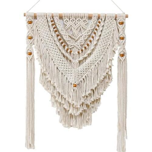 Macrame Wall Hanging Tapestry Bohemian Geometric Chic Living Room Bedside Porch Home Wall Decor Tassel Handmade
