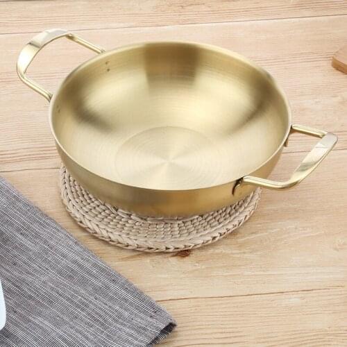 Seafood pot golden stainless steel hotel wine stove small pot dry pot mini pot small pot portable outdoor pot