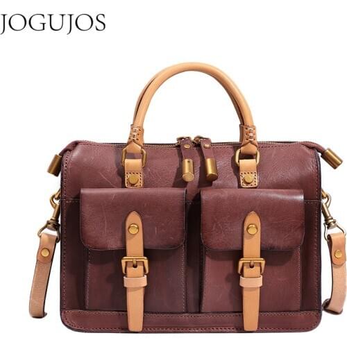 JOGUJOS Luxury Designer Real Leather Handbag Women Fashion Square Tote bag 2021 High Quality Satchels Shoulder Messenger Bags