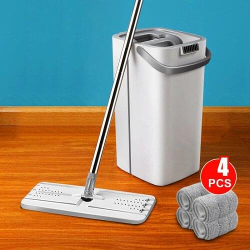 Microfiber Cloth Mop For Wash Floor Home And Kitchen Goods Cleaning Tools Bucket With Handle Accessories Water Supply New Items