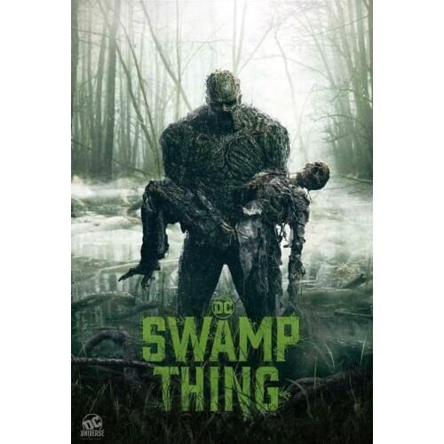Swamp Thing Season 1 TV Series Show Silk Fabric Wall Poster Art Decor Sticker Bright