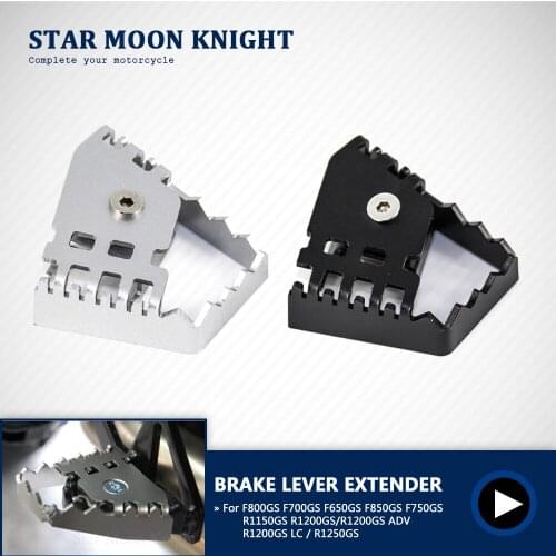 Motorcycle Rear Brake Pedal Step Tip Plate Enlarge Extender For BMW R1200GS ADV/R LC F800GS F700GS F650GS F850GS F750GS R1250GS