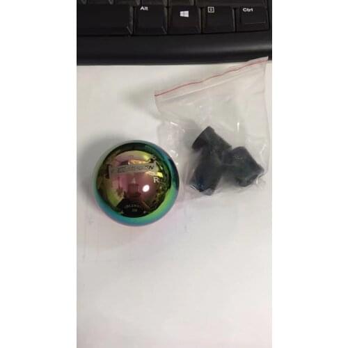 MU GEN 5 speed 6 Speed Universal Neo Chrome Manual Automatic Spherical Sphere Round 50MM Gear Shift Knob For