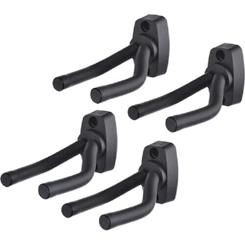 Guitar Hanger Black Wall Mount Display Hook Holder Stands-Easy To Install-Fits All Size Guitars,Bass,Mandolin,Violin,Banjo,Ukule