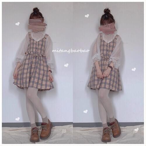 Japanese wave point gentle sweet lolita shirt transparent lace kawaii girl daily victorian shirt gothic lolita top loli cosplay