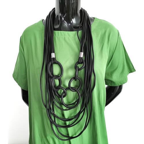 YD&YDBZ New Pendant Necklace Bohemia Jewelry Women Long Necklaces Strange Accessories Handmade Rubber Jewellery Geometric Party