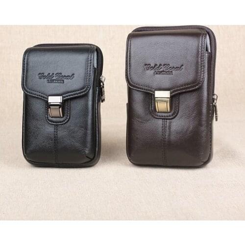 Motorcycle Fanny Pack Wallet Bags New Style 100% Genuine Leather High Quality Two Styles Pockets Waist Bag Male Travel