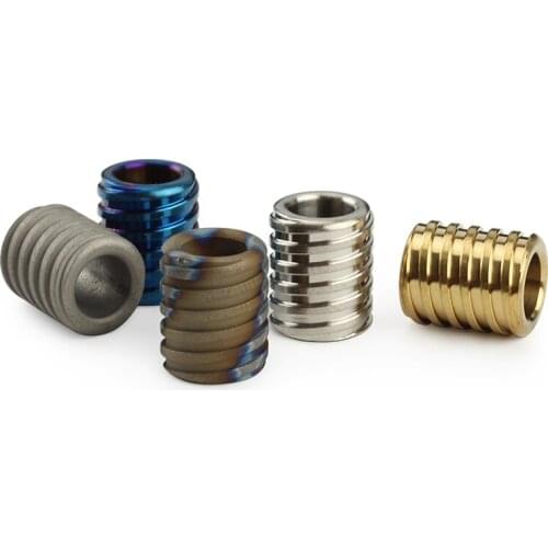 1PCS Titanium Alloy Knife Beads Umbrella Rope Nut Shape Paracord Bead Outdoor EDC