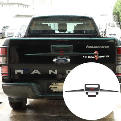 Luxury ABS Car Exterior Rear Trim Strip Tail Door Handle Sticker Frame For Ford Ranger Black Decorative Accessories Styling 5PCS
