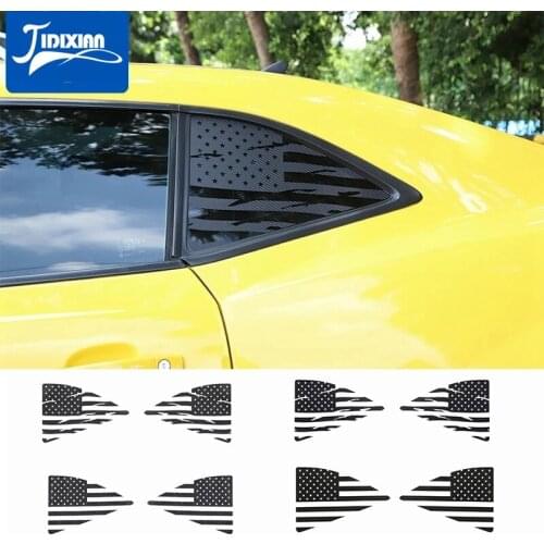 Car Rear Triangle Window Decoration Cover Trim Sticker for Chevrolet Camaro 2010-2015 Carbon Fiber Car Accessories