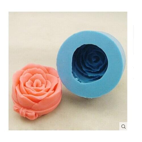 Free shipping hot flower/rose modelling silicon 3D soap mold Cake decoration mold Cake mold manual Handmade soap mold candle