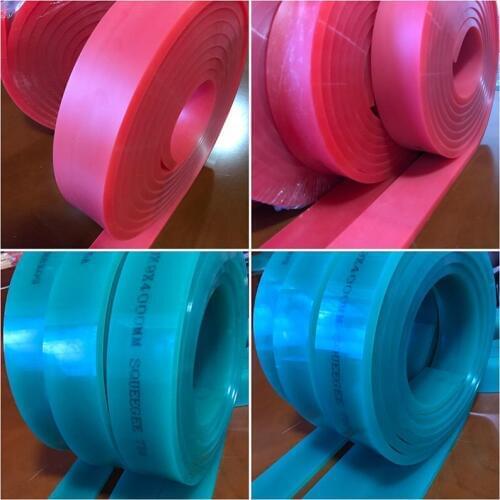 Free Shipping ! Green 40mm*8mm*4m "U" shaped rubber squeegee blade transparent with 75A