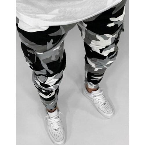 Camouflage Cargo Pants Men Multi Pocket Cotton Military Camo Denim Pants Army Track Trousers Streetwear Pencil-Jeans Pants Male