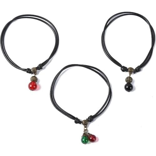 Creative Simple Handmade Anklet Student Mori Retro Crystal Beads Foot Chain Womens Elegant Ornament Semi-precious Stone Trendy