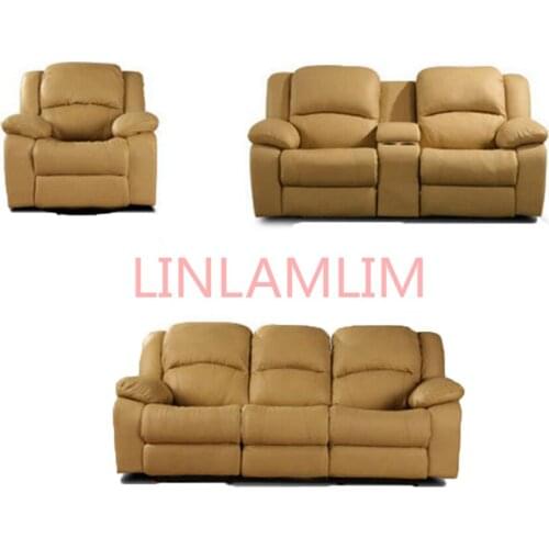 Living room sofa Recliner Sofa, cow Genuine Leather Recliner Sofa, Cinema Leather Recliner Sofa 1+2+3 seater for home furniture